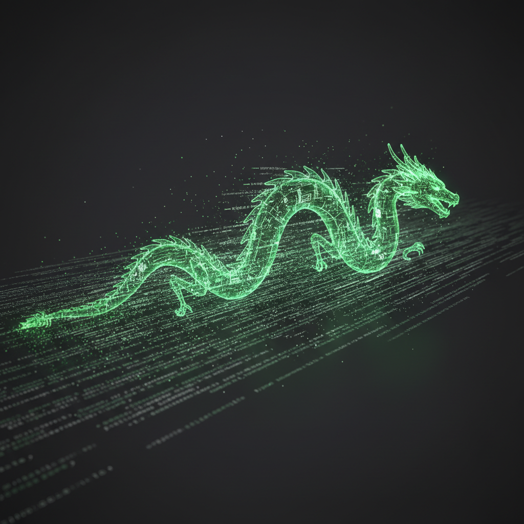 Green dragon parting text in real-time using pretext