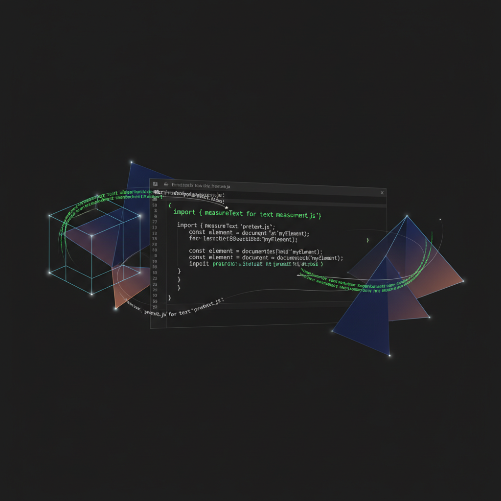 Pretext.js tutorial showing text measurement and reflow code examples